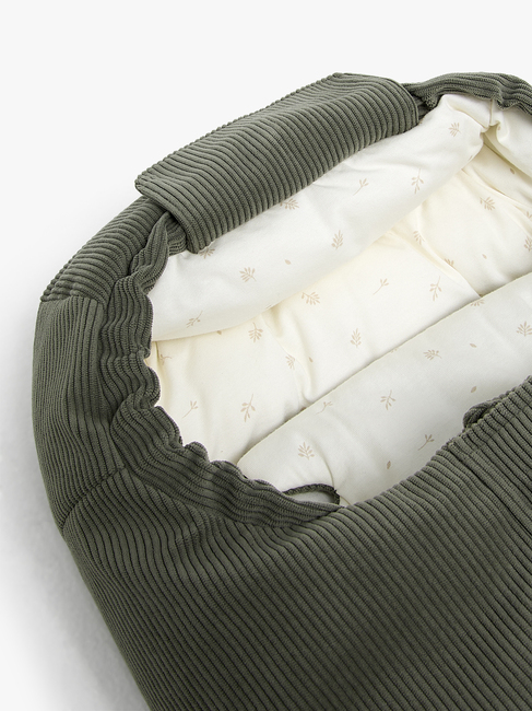 Beemoo Mini Winterfußsack, Green Corduroy/Leaf BM-MiniFootmuff-GREENLEAF-1882_3b.jpg